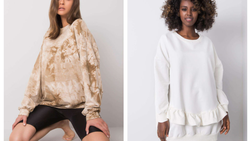 Biała bluza oversize