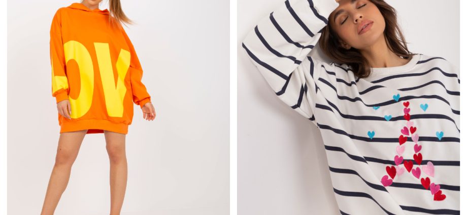 modna długa damska bluza oversize na wiosnę ze sklepu online